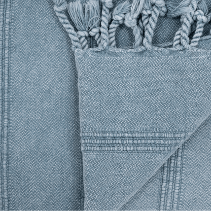 Zoco Home Textiles Fouta Towel | Stonewashed Blue 90x170cm