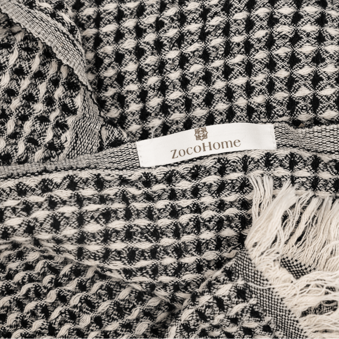 Zoco Home Decor/Textile Fouta Waffle | Black 95x180cm