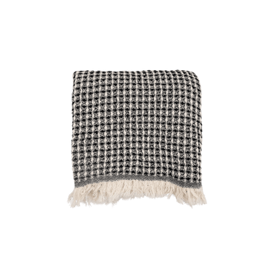 Zoco Home Fouta a nido d'ape | Nero 95x180 cm