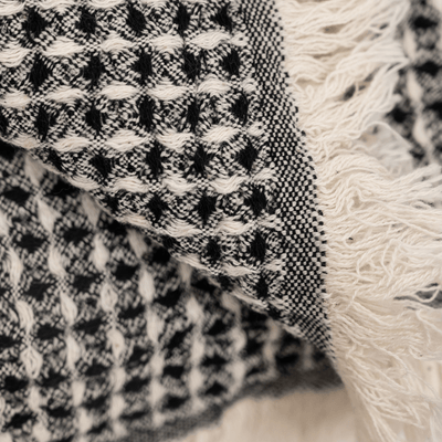 Zoco Home Fouta a nido d'ape | Nero 95x180 cm