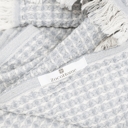 Zoco Home Towels Fouta Waffle | Light Grey 210x100cm