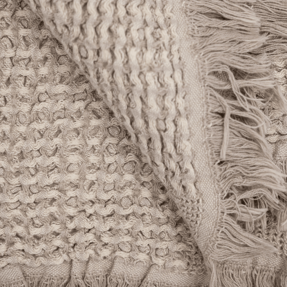 Zoco Home Fouta Waffle Throw | Beige 125x185cm