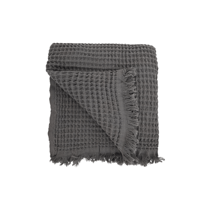 Zoco Home Decor/Textile Fouta Waffle Throw | Charcoal Grey 120x180cm