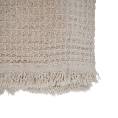 Zoco Home Decor/Textile Fouta Waffle Throw | Cream 120x180cm