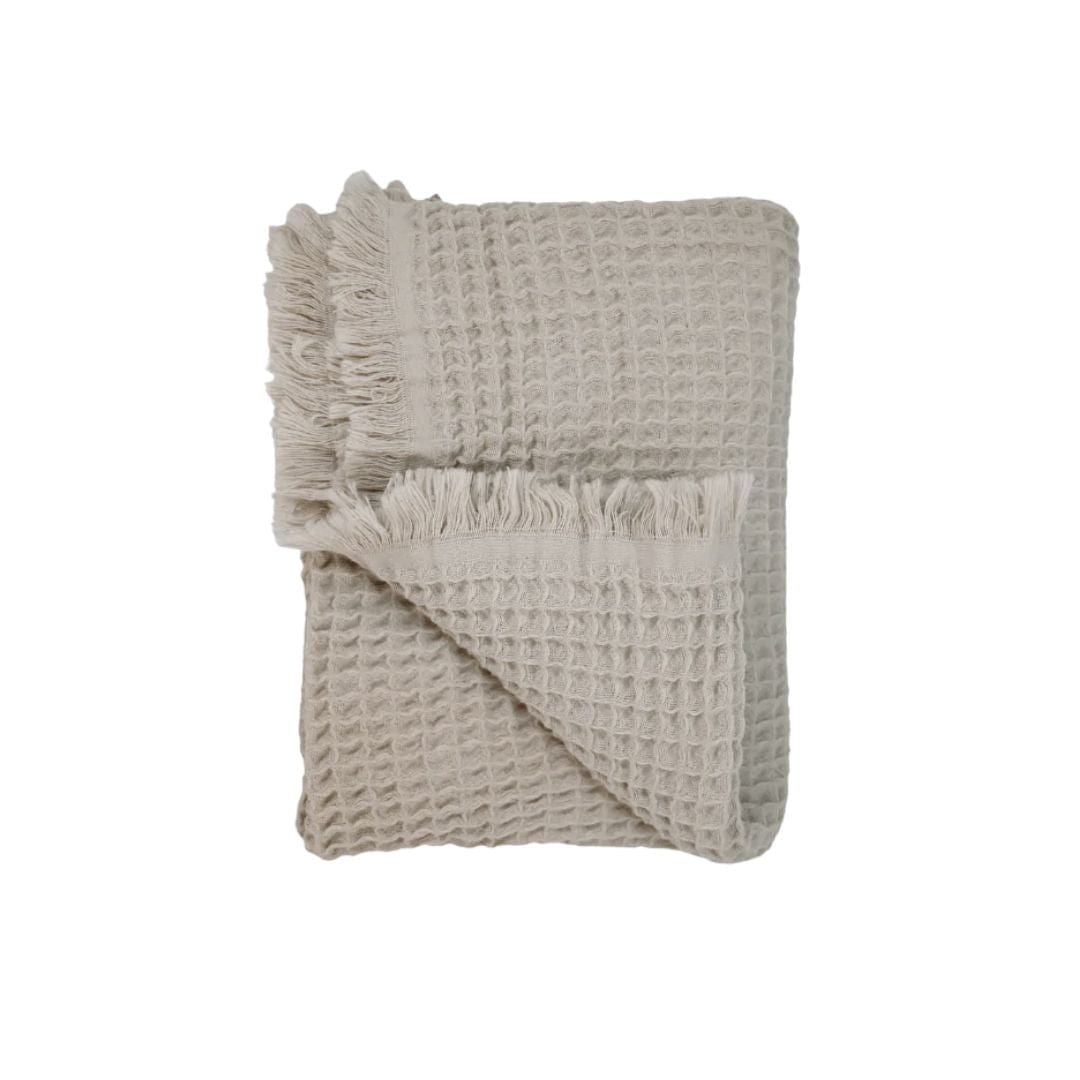 Zoco Home Decor/Textile Fouta Waffle Throw | Cream 120x180cm