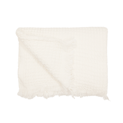 Zoco Home Decor/Textile Fouta Waffle Throw | White 120x180cm