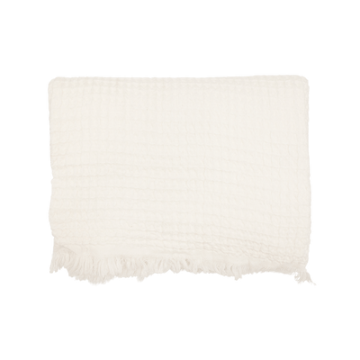 Zoco Home Decor/Textile Fouta Waffle Throw | White 120x180cm