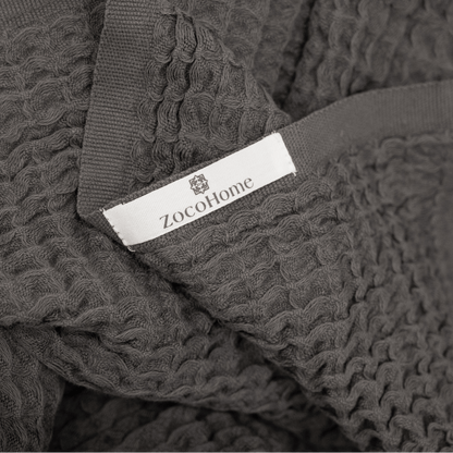 Zoco Home Decor/Textile Fouta Waffle Towel | Dark Grey 85x170cm