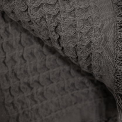 Zoco Home Decor/Textile Fouta Waffle Towel | Dark Grey 85x170cm