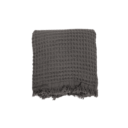 Zoco Home Decor/Textile Fouta Waffle Towel | Dark Grey 85x170cm