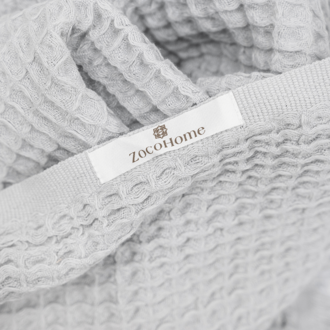 Zoco Home Decor/Textile Fouta Waffle Towel | Light Grey 85x170cm