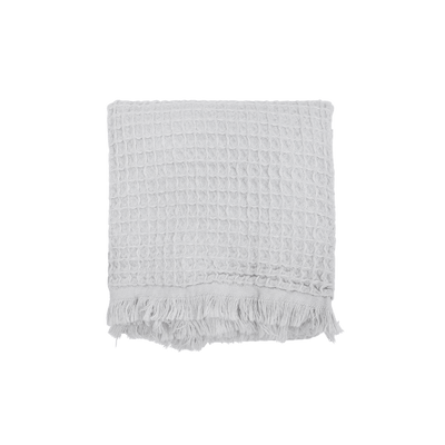 Zoco Home - Asciugamano Fouta a nido d'ape | Grigio chiaro 85x170 cm