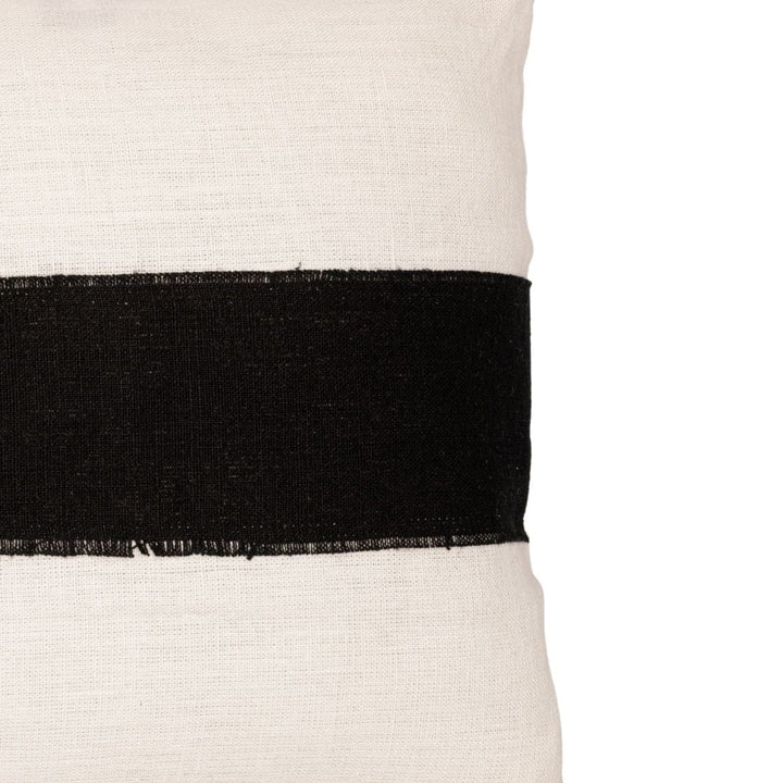 Zoco Home Goa Linen Cushion Cover | White/Black 45x45cm