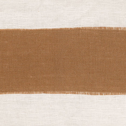 Zoco Home Goa Linen Cushion Cover | White/Tobacco 40x60 cm
