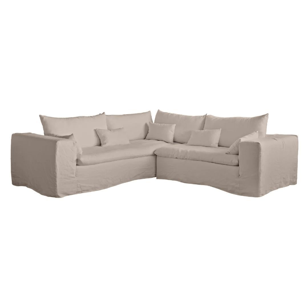 Zoco Home Furniture/Sofa Ibiza Haven Linen Corner Sofa | 270x105/270x70cm