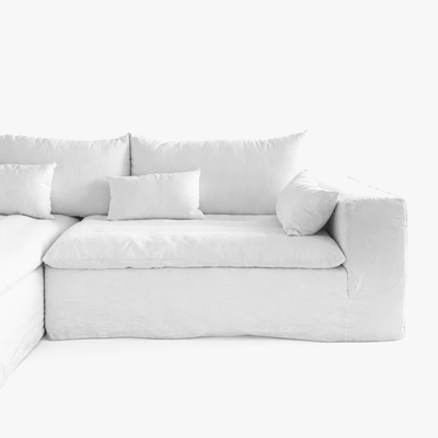 Zoco Home Furniture/Sofa Ibiza Haven Linen Corner Sofa | 270x105/270x70cm