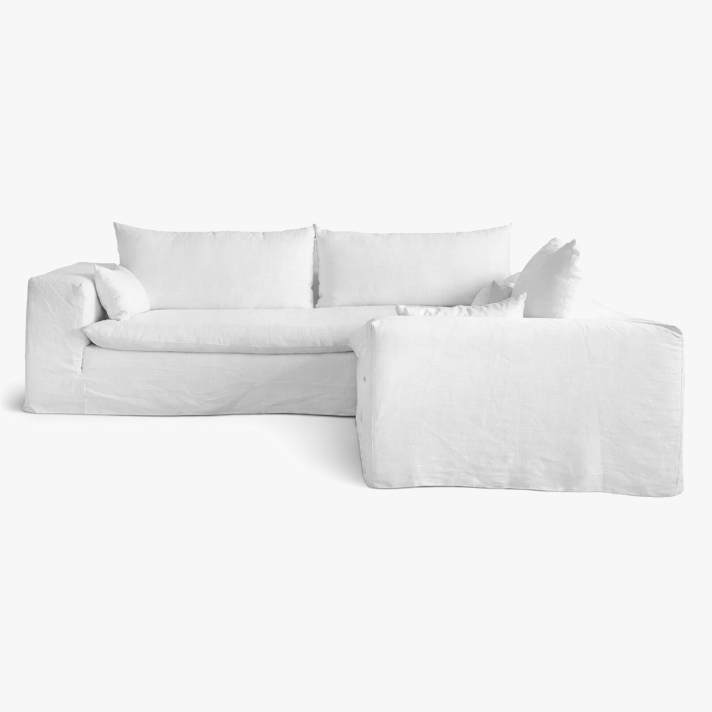 Zoco Home Furniture/Sofa Ibiza Haven Linen Corner Sofa | 270x105/270x70cm