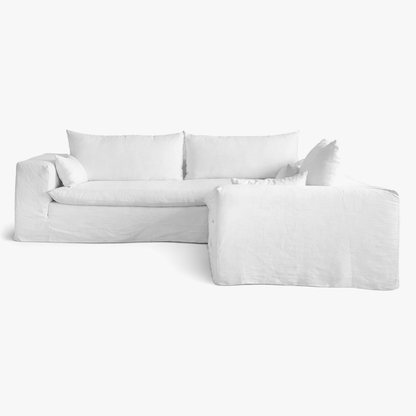 Zoco Home Furniture/Sofa Ibiza Haven Linen Corner Sofa | 270x105/270x70cm