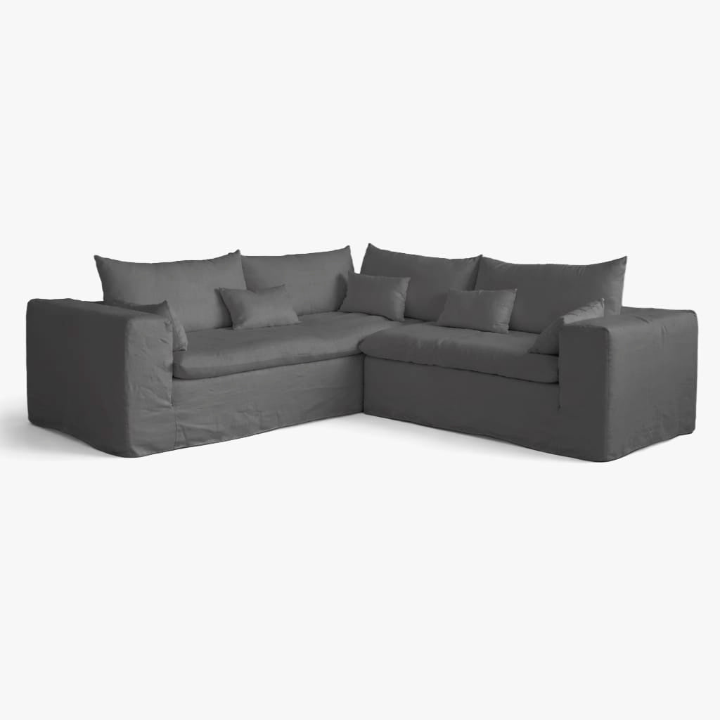 Zoco Home Furniture/Sofa Ibiza Haven Linen Corner Sofa | 270x105/270x70cm