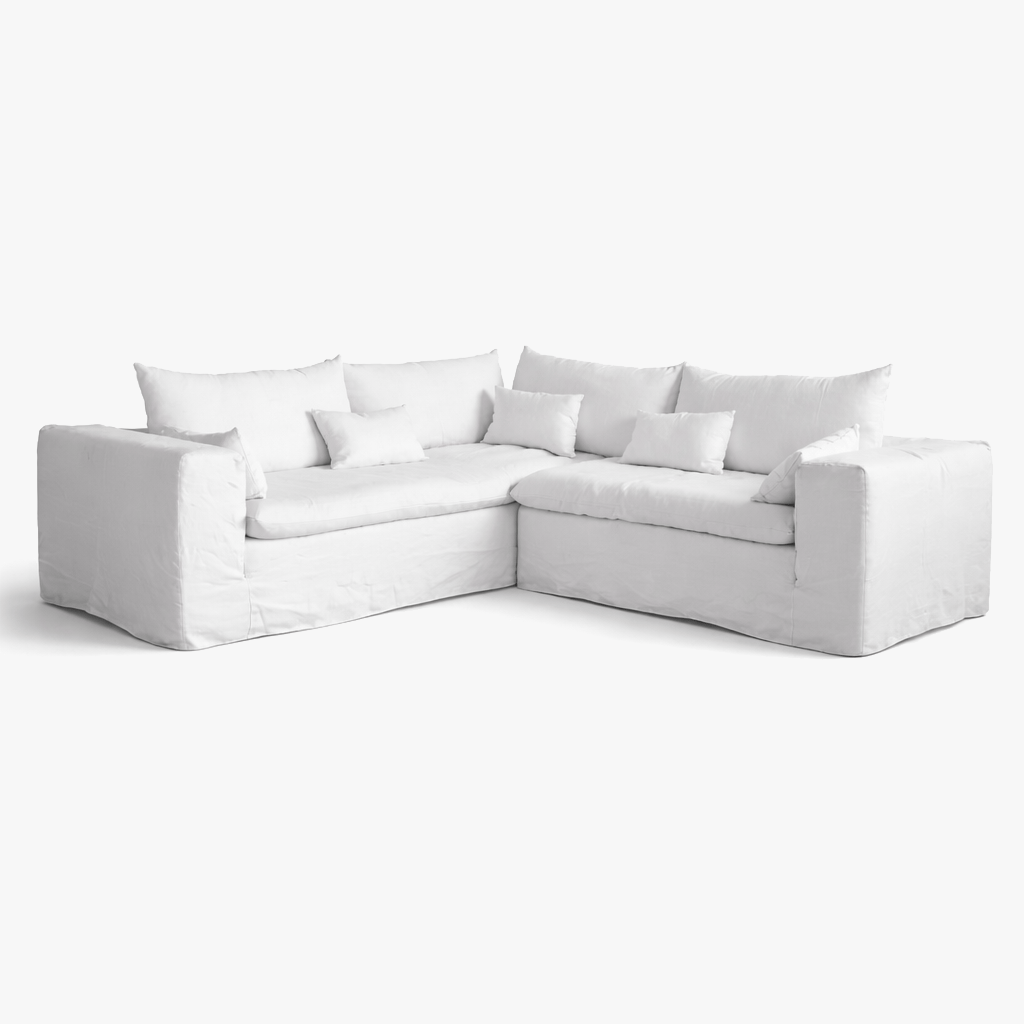 Zoco Home Furniture/Sofa Ibiza Haven Linen Corner Sofa | 270x105/270x70cm