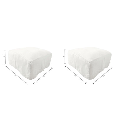 Zoco Home Furniture/Sofa Ibiza Linen Pouf