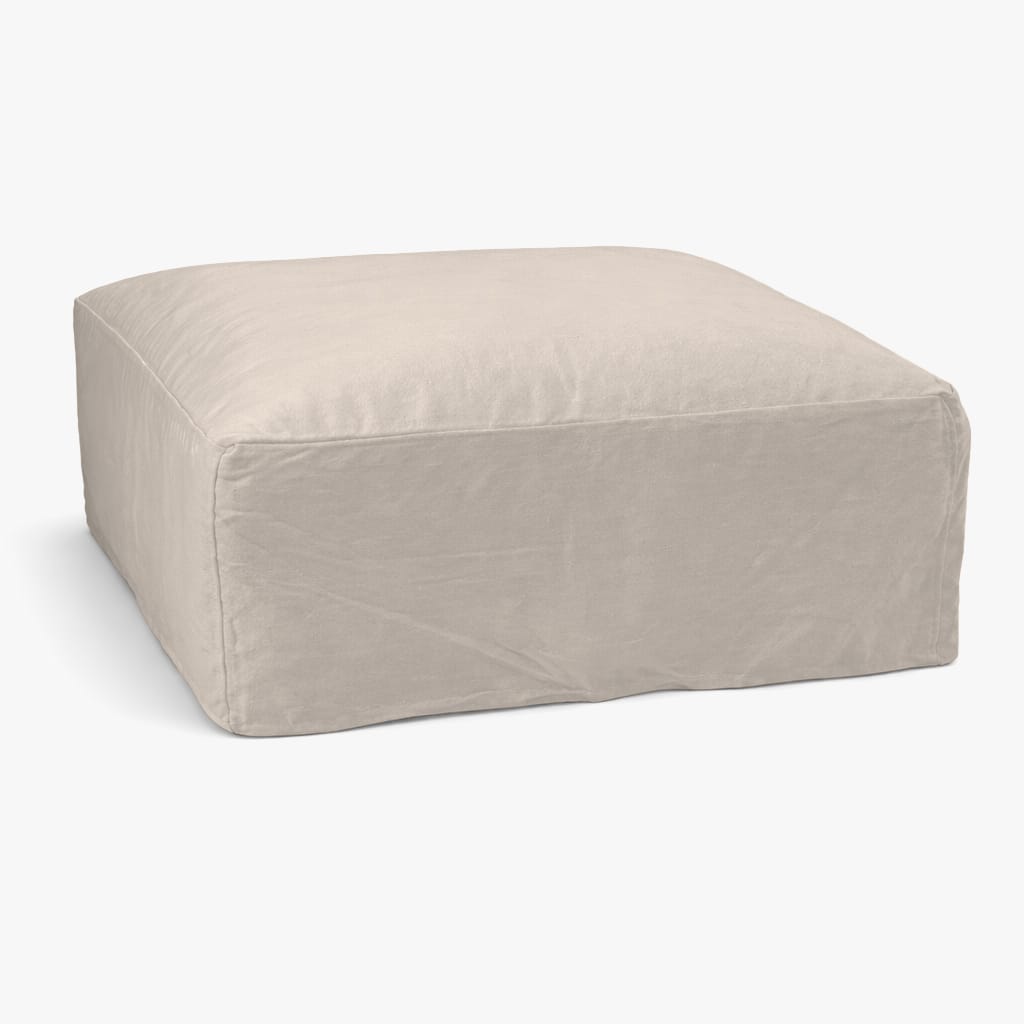Zoco Home Furniture/Sofa Ibiza Linen Pouf