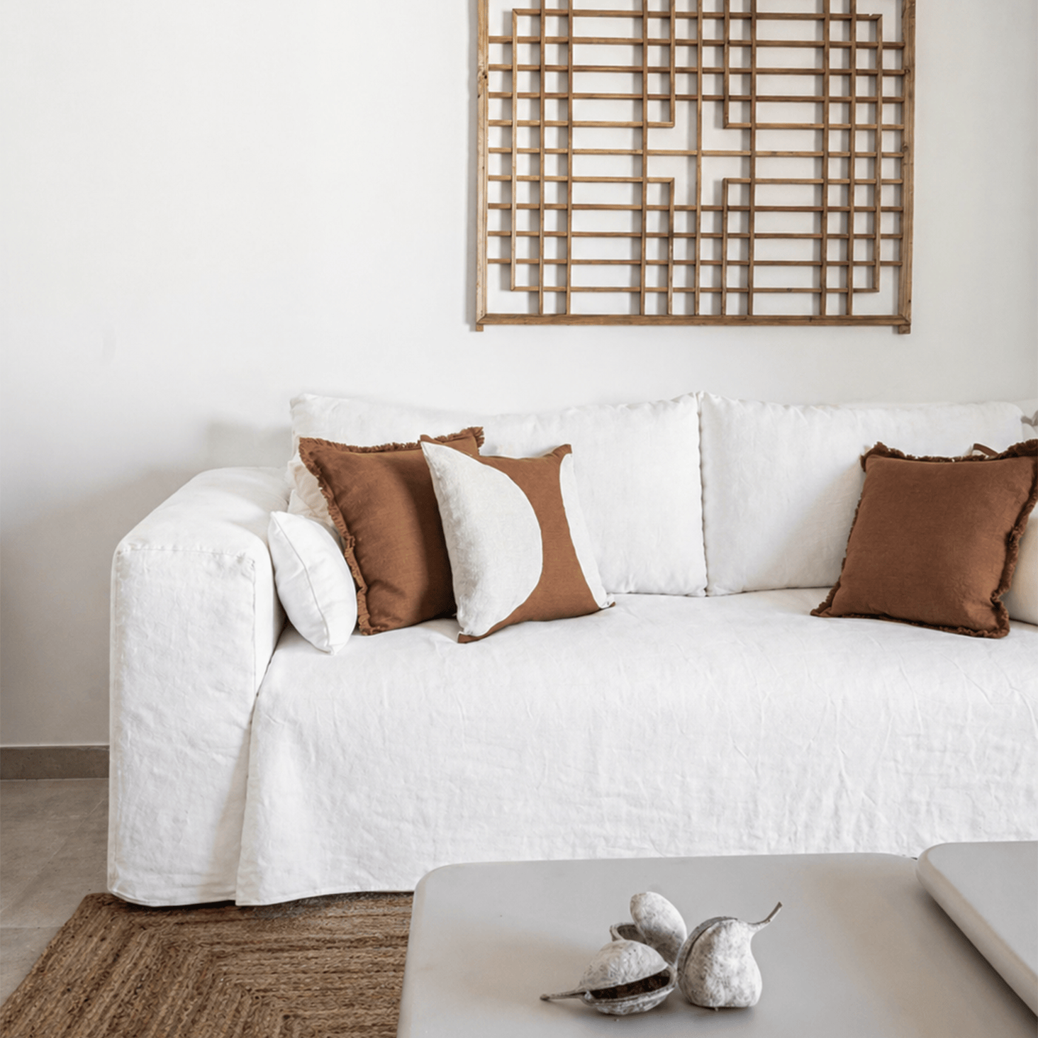 Zoco Home Furniture/Sofa Ibiza Linen Sofa | 330cm