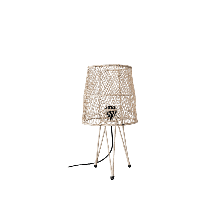 Zoco Home Iron & Bast Table Lamp | Natural 25x48cm