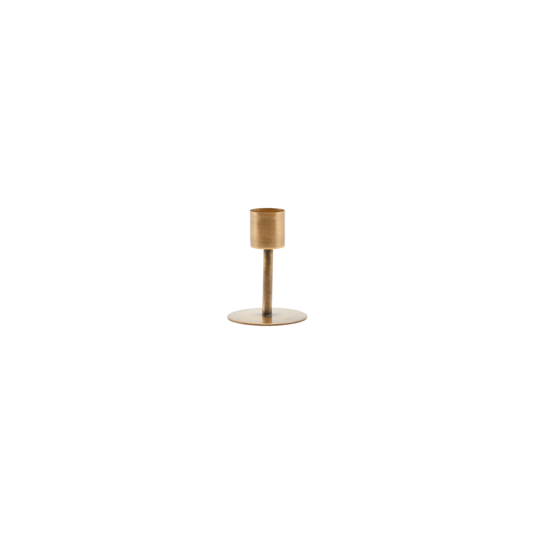Zoco Home Iron Candle Stand | Brass 7x5cm