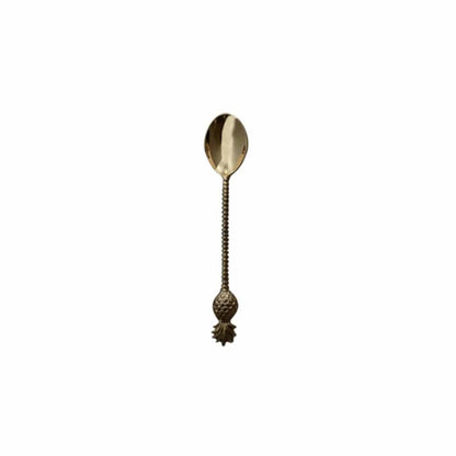 Zoco Home Decor/Kitchen Iron Pineapple Spoon | Polished Brass 17cm