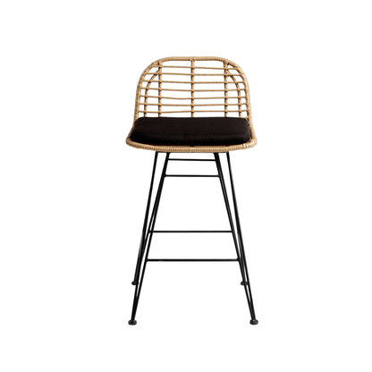 Zoco Home Outdoor/Chair/Bar Stool Jaipur Low Bar Stool | Black