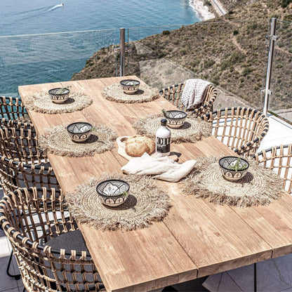 Zoco Home Outdoor/Chair/Dining Jaipur Rattan Outdoor Chair | Black