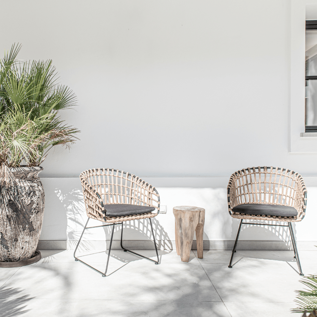 Zoco Home Outdoor/Chair/Dining Jaipur Rattan Outdoor Chair | Black