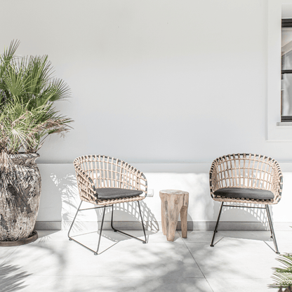 Zoco Home Outdoor/Chair/Dining Jaipur Rattan Outdoor Chair | Black