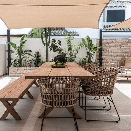 Zoco Home Outdoor/Chair/Dining Jaipur Rattan Outdoor Chair | Black