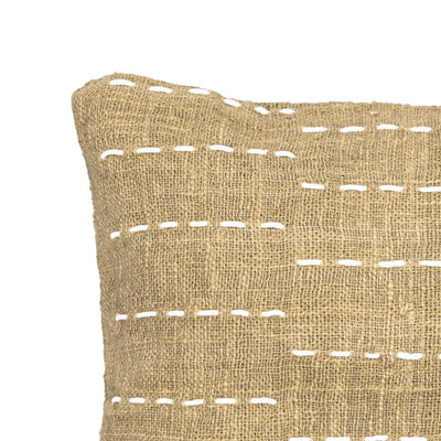Zoco Home Almofada Quadrada Jemina com Linhas de Costura Horizontais | 50 x 50 cm