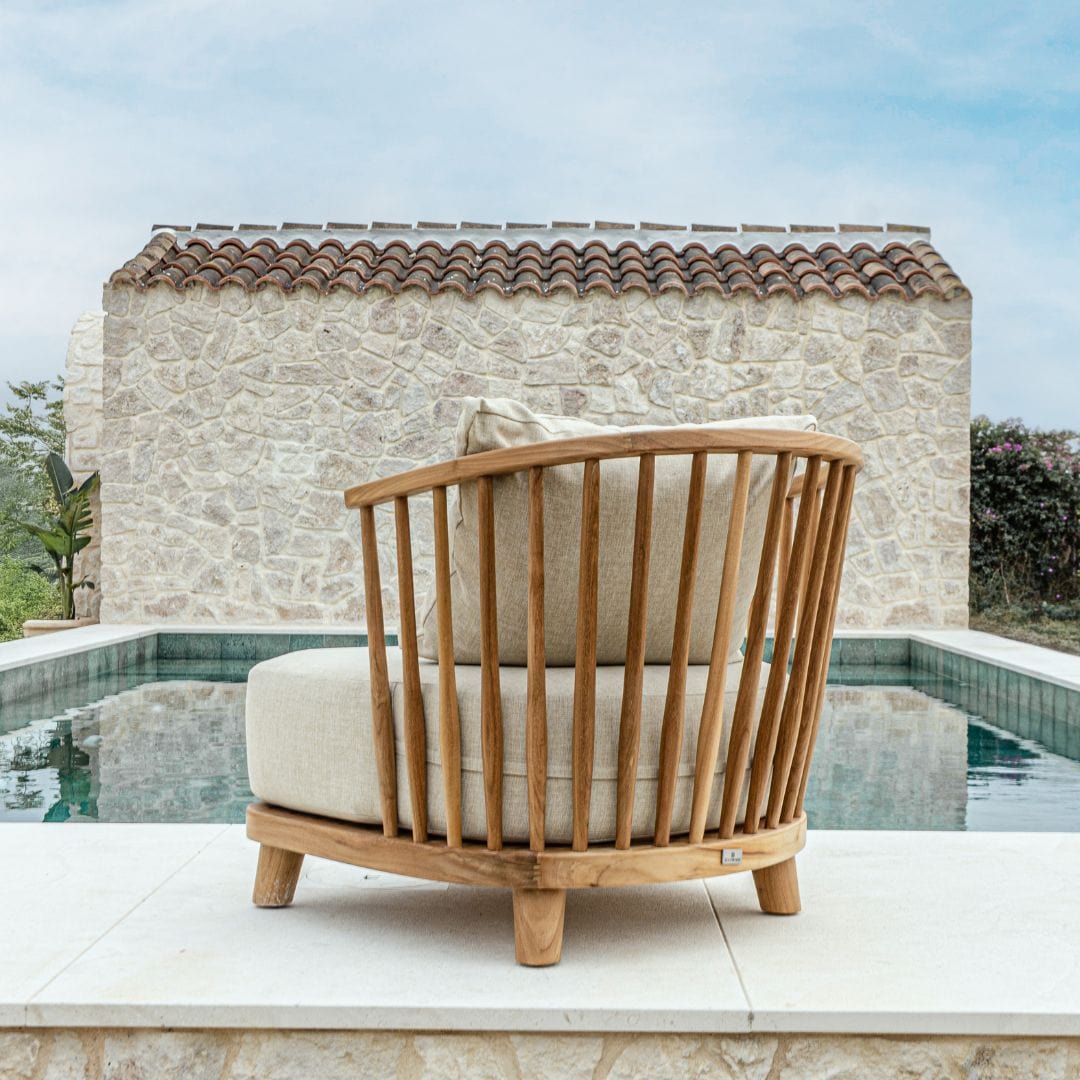 Zoco Home Outdoor/Chair/Lounge Kayu Teak Lounge Chair | 80x92x73cm