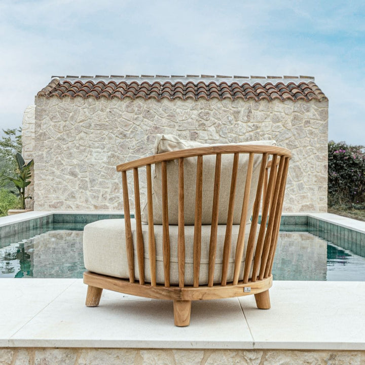 Zoco Home Outdoor/Chair/Lounge Kayu Teak Lounge Chair | 80x92x73cm
