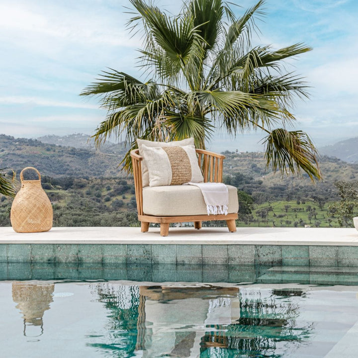 Zoco Home Outdoor/Chair/Lounge Kayu Teak Lounge Chair | 80x92x73cm