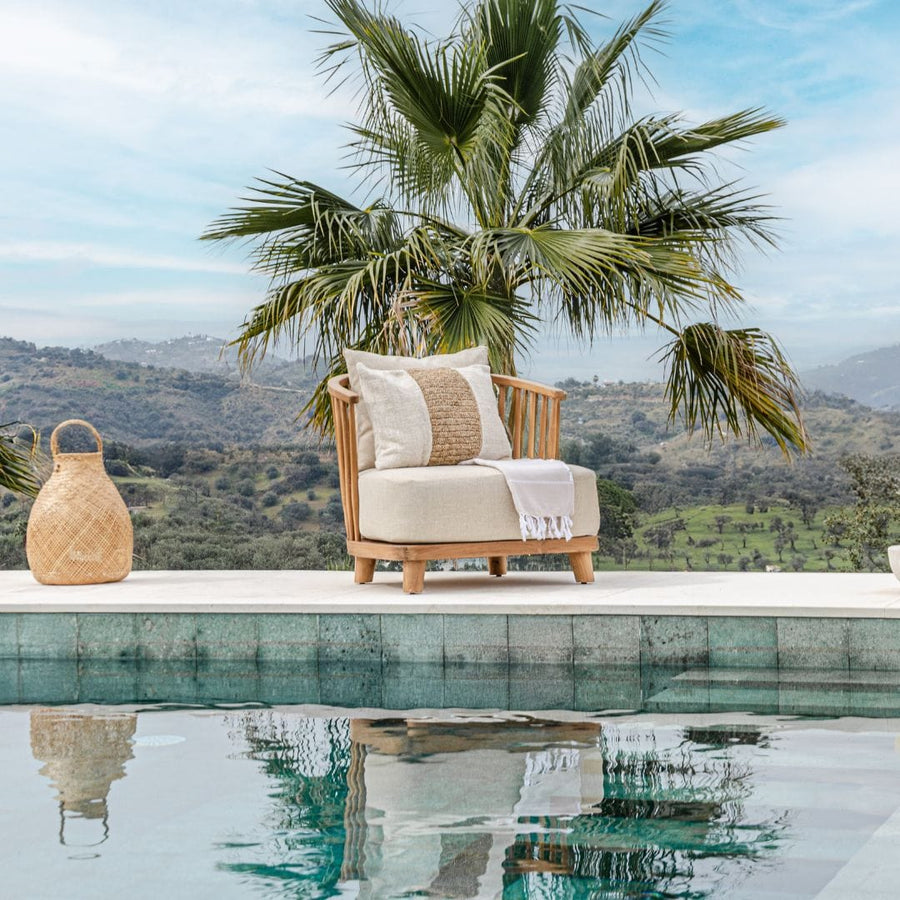 Zoco Home Outdoor/Chair/Lounge Kayu Teak Lounge Chair | 80x92x73cm