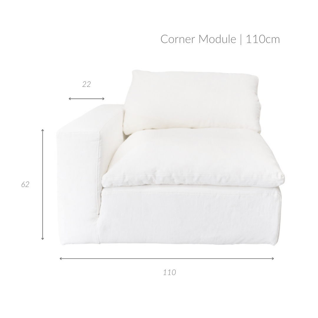 Zoco Home Lagoon Linen Corner Module | 110cm
