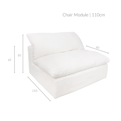 Zoco Home Furniture/Sofa Laguna Linen Chair Module | 110cm