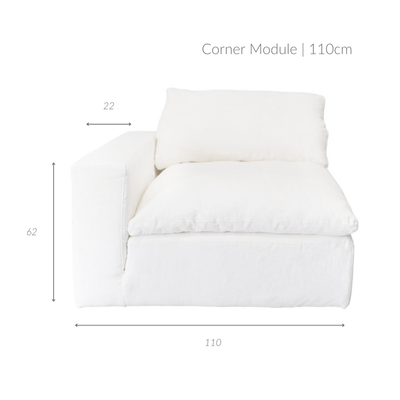 Zoco Home d'angle Laguna en lin | 110 cm