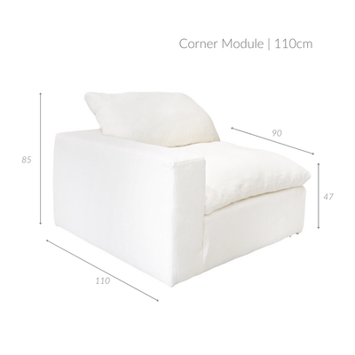 Zoco Home d'angle Laguna en lin | 110 cm