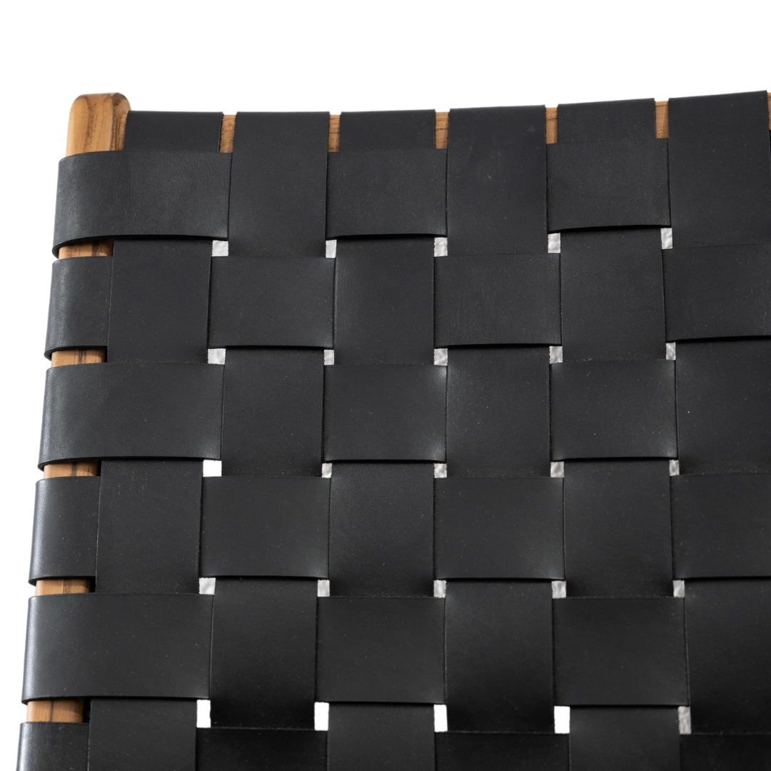 Zoco Home Furniture/Chair/Lounge Leather Belt Lounge Chair | Black