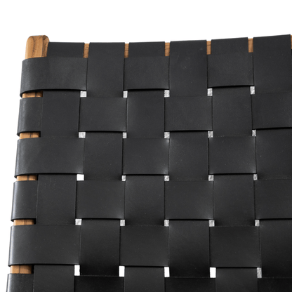 Zoco Home Furniture/Chair/Lounge Leather Belt Lounge Chair | Black