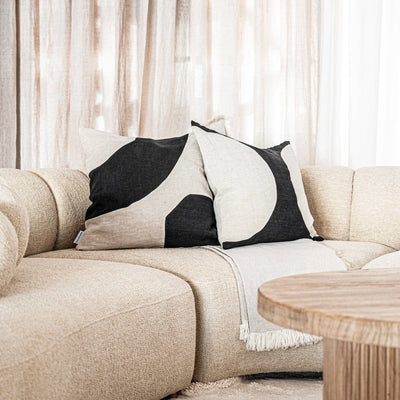 Zoco Home Capa de almofada Leora, cinza-escuro