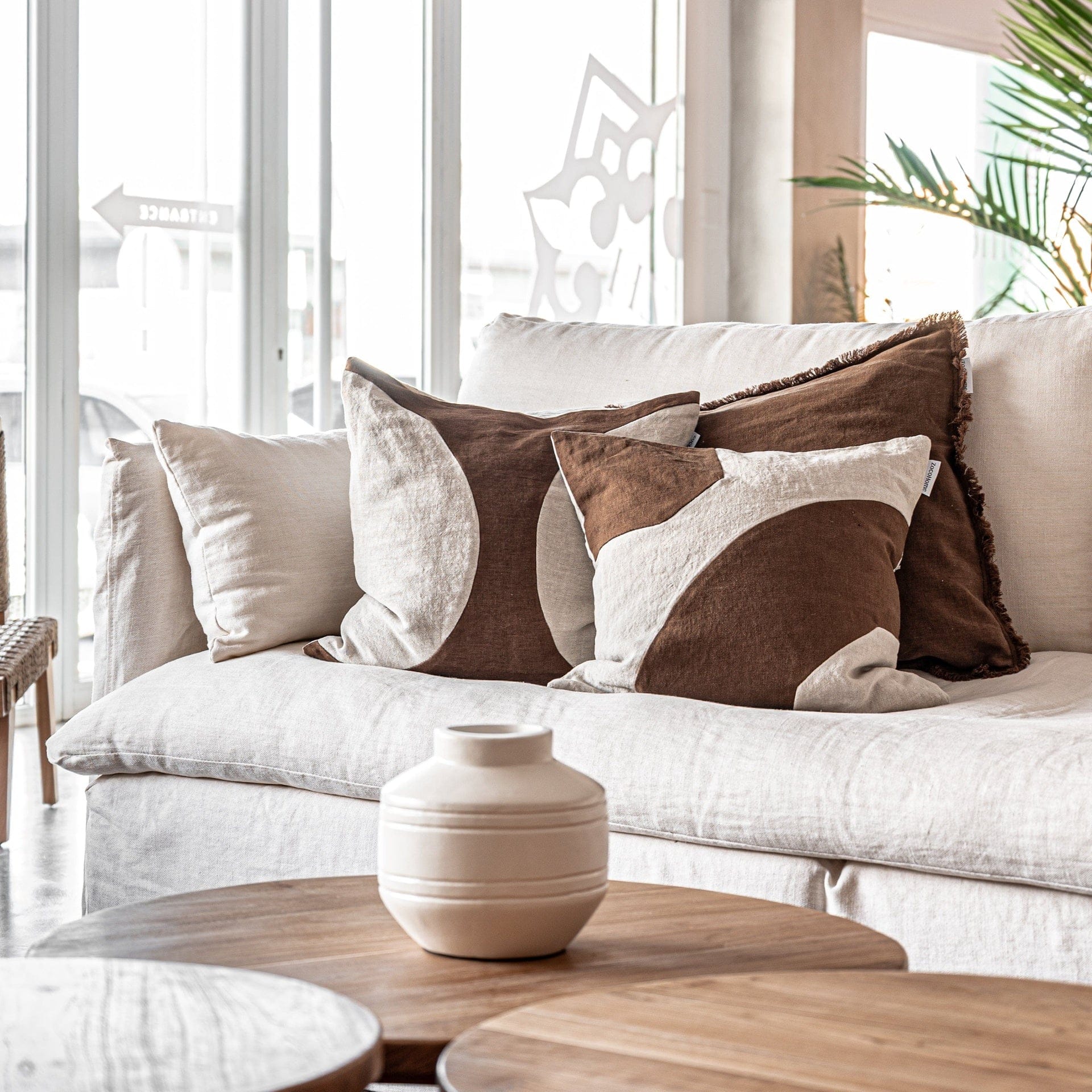 Zoco Home Decor/Textile/Cushions Leora Cushion Cover Mocha | 50x50cm