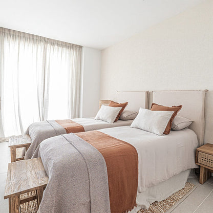 Zoco Home Furniture/Bed Linen and Cotton Headboard | Natural