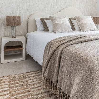 Zoco Home Decor/Textile Linen Bed Cover | Natural 270x270cm